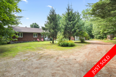 Brick Bungalow for Sale on 47 acres near Huntsville, Ontario