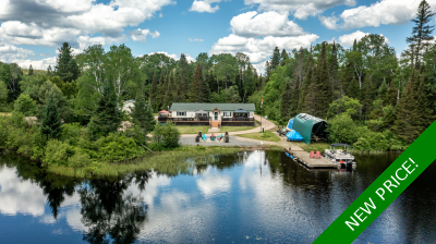 3 Lake Chain - Kearney Cottage/Recreational for sale: 4 bedroom / 2 bathrooms / 3 bunkies & sauna